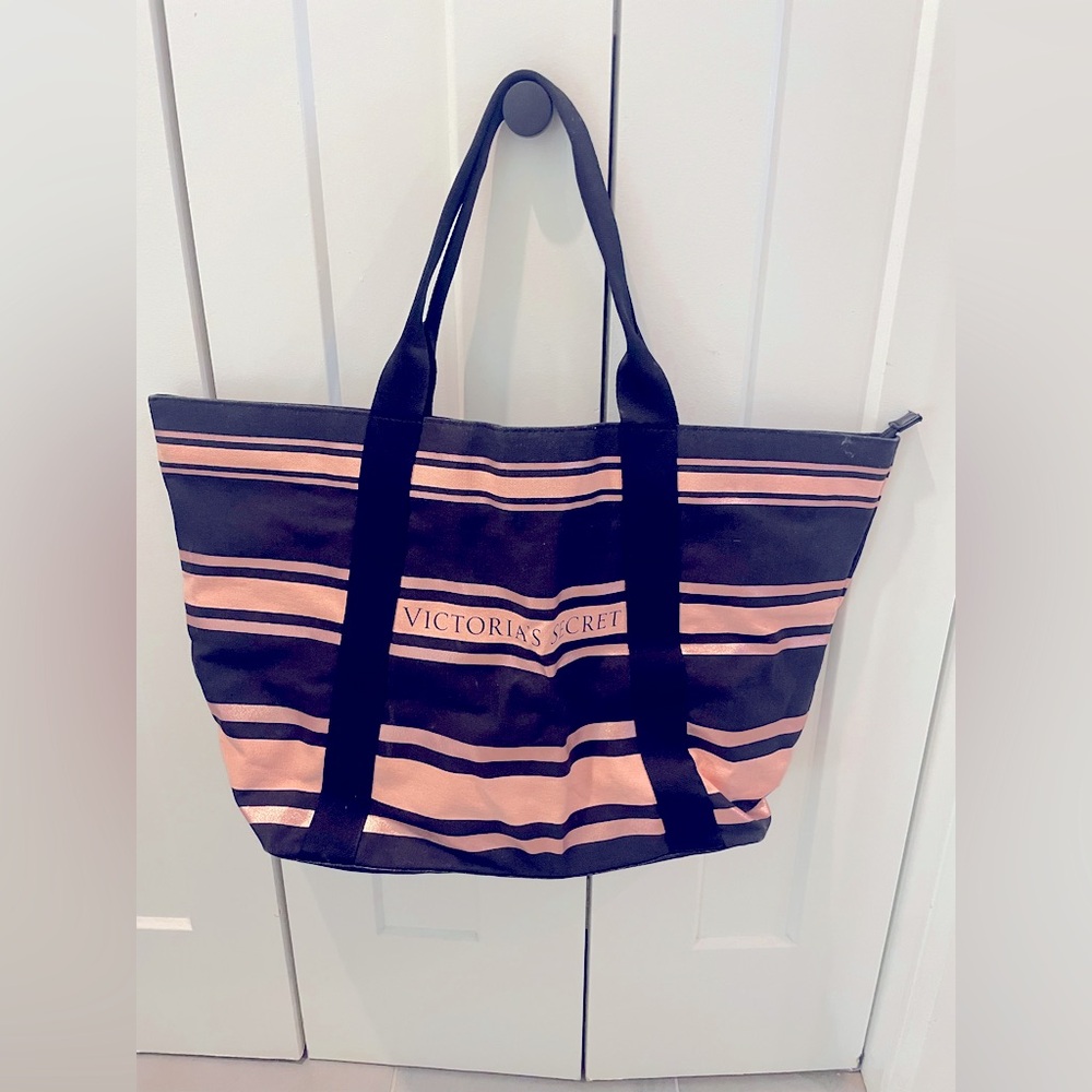 Victoria's Secret Pink and Black Tote Bag